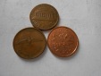 hn60 /USA Kanada, 3er Lot, USA 1 Cent 1976 - Kanada 1 Cent 196...