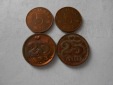 hn64 /Dänemark, 4er Lot, 5 Öre 1973 1980 (KM# 859) und 25 Ö...