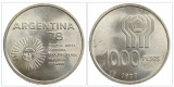 Argentinien  1000 Pesos, 1977 Fußball-Weltmeisterschaft, Arge...