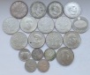 Mixed lot of silver coins. 220 grams of pure silver