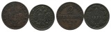Altdeutschland; 2 Kleinmünzen 1860/1885