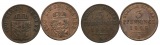Altdeutschland; 2 Kleinmünzen 1864/1868