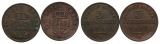 Altdeutschland; 2 Kleinmünzen 1856/1867