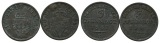 Altdeutschland; 2 Kleinmünzen 1867/1867
