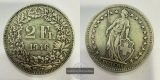 Schweiz  2 Franken  1946  FM-Frankfurt  Feingewicht: 8,35g