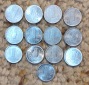 Set 004: DDR 1 Pfennig x 13 verschiedene Jahrgänge
