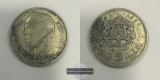Marokko, Hassan II. (1st portrait-Trial). 5 Dirhams 1384 AH.  ...