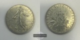 Frankreich 1 Franc 1918 FM-Frankfurt KM#844 Feinsilber: 4,175g