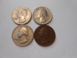 ZX6 USA-4er Lot Washington Quarter-25 Cent / 1965 1967 1974 (K...