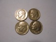 ZX12 USA 4er Lot Roosevelt Dime-10 Cent / 1966 1970D 1976D 198...