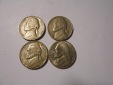ZX17 USA 4er Lot Jefferson Nickel-5 Cent / 1964D 1979D 1983P 1...