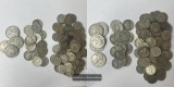 LOT: USA 5x ½ Dollar Walking Liberty Half Dollar 1943-1947 KM...