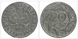 Polen 20 Groszy 1923 Zink / nicht magnetisch