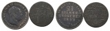 Altdeutschland; 2 Kleinmünzen 1855/1786
