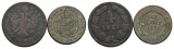 Altdeutschland; 2 Kleinmünzen 1861/1792