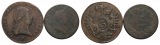 Altdeutschland; 2 Kleinmünzen 1800/1780