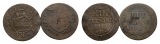 Altdeutschland; 2 Kleinmünzen 1759/1825