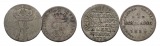 Altdeutschland; 2 Kleinmünzen 1774/1836