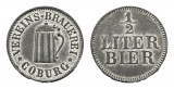 Bayern; Coburg Vereins-Brauerei; G1/2 Liter Bier; Menzel 4588 ...