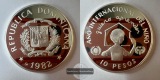 Dominikanische Republik 10 Pesos (IYC) 1982 Proof FM-FRANKFURT...