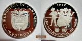 Panama 10 Balboas 1982 (IYC) Proof FM-FRANKFURT KM#79 Feinsilb...