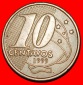 Ⰺ SÜDKREUZ (1998-2025): BRASILIEN ★ 10 CENTAVO 1999! STEM...