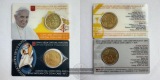 Vatikanstadt 2x 50 Cent Offizielle Münzkarten 2016 & 2017 FM-...