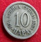 Serbien 10 para 1884