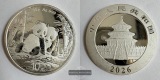 China 10 Yuan (Panda) 2026 FM-Frankfurt KM#2939 Feinsilber: 30g