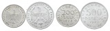 Deutsches Reich; Weimarer Republik; 200 Mark 1923 A und 500 Ma...