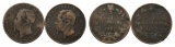 Italien, 2 Kleinmünzen, 1867