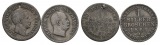 Altdeutschland; 2 Kleinmünzen 1821/1861