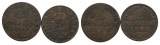 Altdeutschland; 2 Kleinmünzen 1846/1855