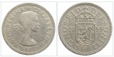 Großbritannien 1 Schilling 1955 Schottisches Wappen Löwe ung...