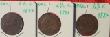 (intern 1039715) 7 Münzen Niederlande je 2,5 Cents, ab 1877.