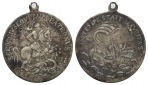 Medaille o.J.; Sankt-Georgs-Medaille; tragbar; versilbert; 12,...