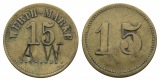 Bayern; Coburg; Wert-Marke 15 A.W.; WZ: 15; Menzel - (4541 Var...