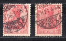 Dt. Reich 10 + 40 Pf. Freimarke Germania/ Frieden u. Krieg/ Ec...