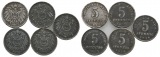 Deutsches Reich; 5 Kleinmünzen