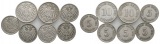 Kaiserreich; 7 Kleinmünzen 1902-1911