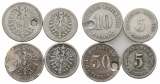 Kaiserreich; 4 Kleinmünzen 1875/1876/?