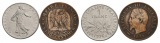 Frankreich; 2 Kleinmünzen 1976/1855
