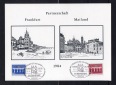 BRD 1984 Mi.2010-2011 auf Gedenkblatt Partnerschaft Frankfurt ...