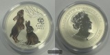 Australien / 1 Dollar Lunar III Hase 1 oz 2023 Frankfurt Feins...