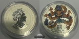 Australien / 8 Dollars Lunar III Drache 5 oz 2024 FM-Frankfurt...