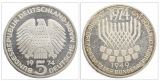 Deutschland 5 Mark 1974 F -- 25 Jahre Grundgesetz der Bundesre...