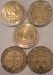 5 x 2 Euro aus Lettland,  Niederlande,  Österreich und Slowakei