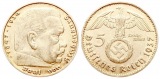 Deutschland: Drittes Reich, 5 Mark 1937 D, 13,8 gr. 900er Silb...