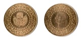 Türkei 25 Piaster 1968 MM-Frankfurt Feingold: 1,61g