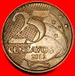 Ⰺ SÜDKREUZ (1998-2025):BRASILIEN★25 CENTAVO 2012 STEMPEL ...
